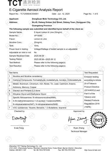 TPD TCT 测试报告